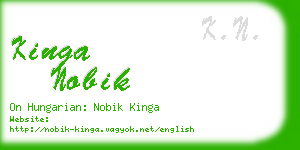 kinga nobik business card
